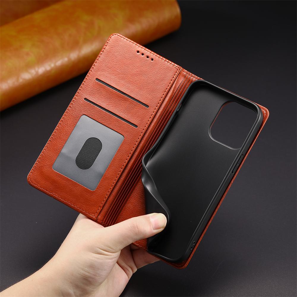 Luxury Leather Case For iPhone 15 14 13 12 11 Pro Max Mini 7 8 Plus SE 2020 2022 XR Xs Max Magnet Fold Kickstand Flip Book Cover