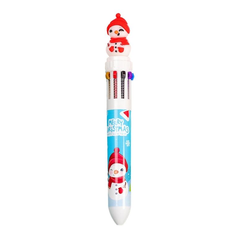 Christmas Pen Retractable Ballpoint Pen Christmas Party Favor Supplies for Kid Student Calss Reward