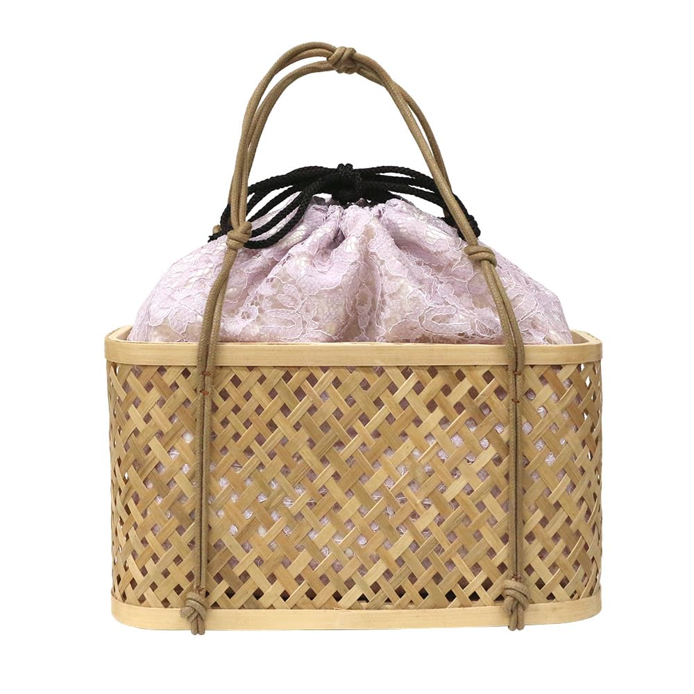 Basket yukata drawstring white basket bag basket basket lace basket 6030055097995 purple фиолетовый 6190₽