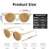 New Children Vintage Frosted Round Outdoor Sun Protection Sunglasses Baby Girls Acrylic UV400 Sunglasses Kids Fashion Glasses