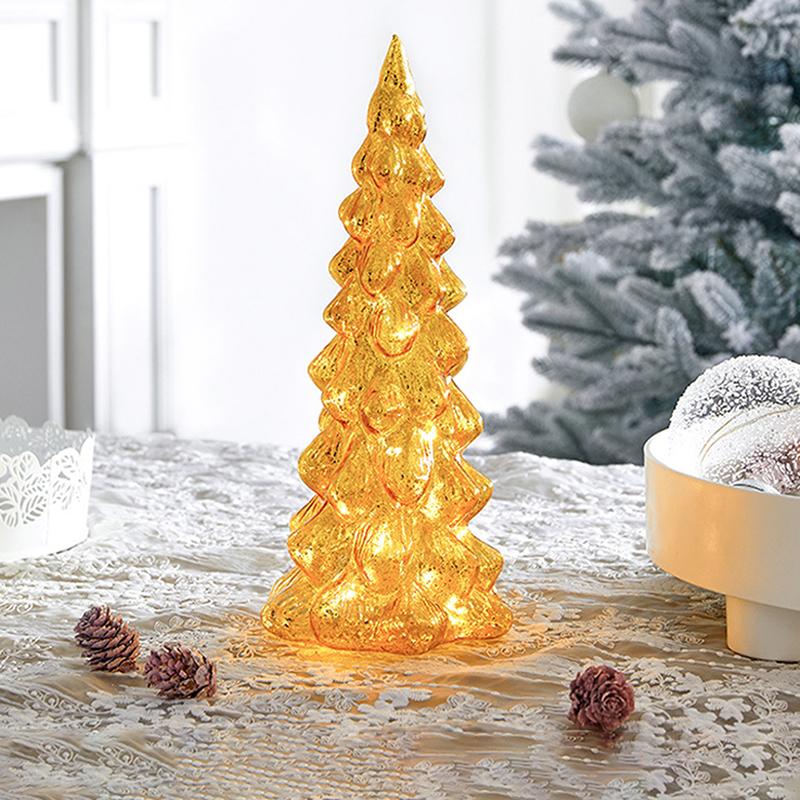 Glowing Christmas Tree Light Christmas Ornament Luminous Desktop Decoration Led Night Light Party Xmas Decor Festival Gift
