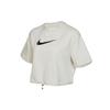 Crop Tops Women's White Crew Neck Moderate (Unisex) Crop Tops DM6745 030