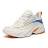 Anta Color Block Retro Shock Absorbing Non-Slip Wear-Resistant Low-Top Running Shoes Men sneaker White Orange Blue 112018881-1