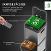 34L Double Compartment Kitchen Bin, with Soft-Close Lid