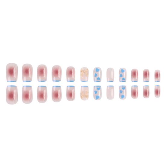 24 ks Umělé nástavce na nehty Odnímatelné rekvizity rozvržení Lehký Užitečný Stiskněte na motýla Plné umělé nehty pro krásu