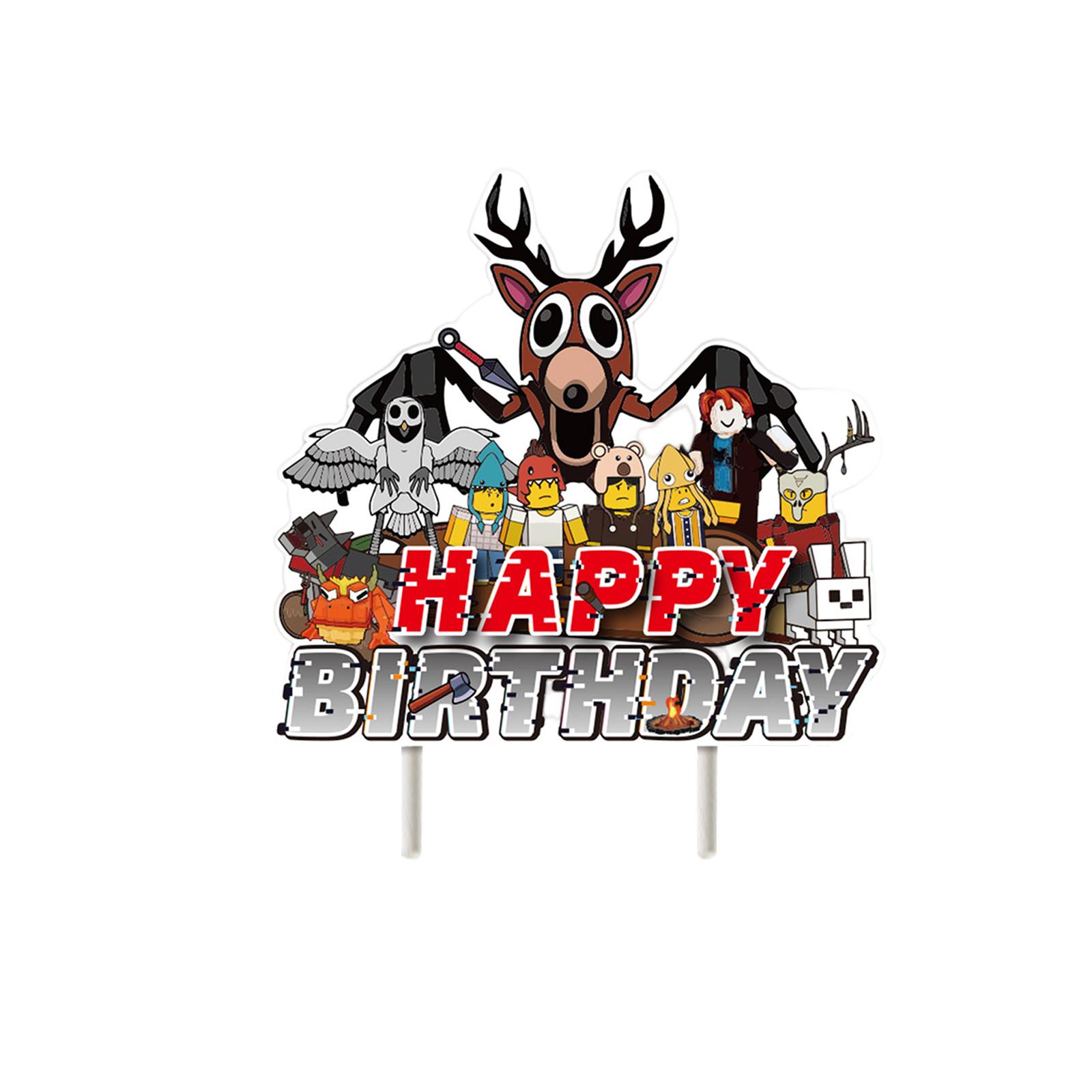 

Birthday Theme Party Decoration Banner Pull Flag Cake Flag Balloon- Set One Size