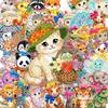 50 Pet Traditional Embroidered Animal Transparent Stickers Cure Cartoon Stickers Waterproof And Not Torn