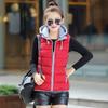 Womens Candy Color Hooded Puffer Vest Plus Size Sleeveless Jacket 2026 Fall Casual Outerwear