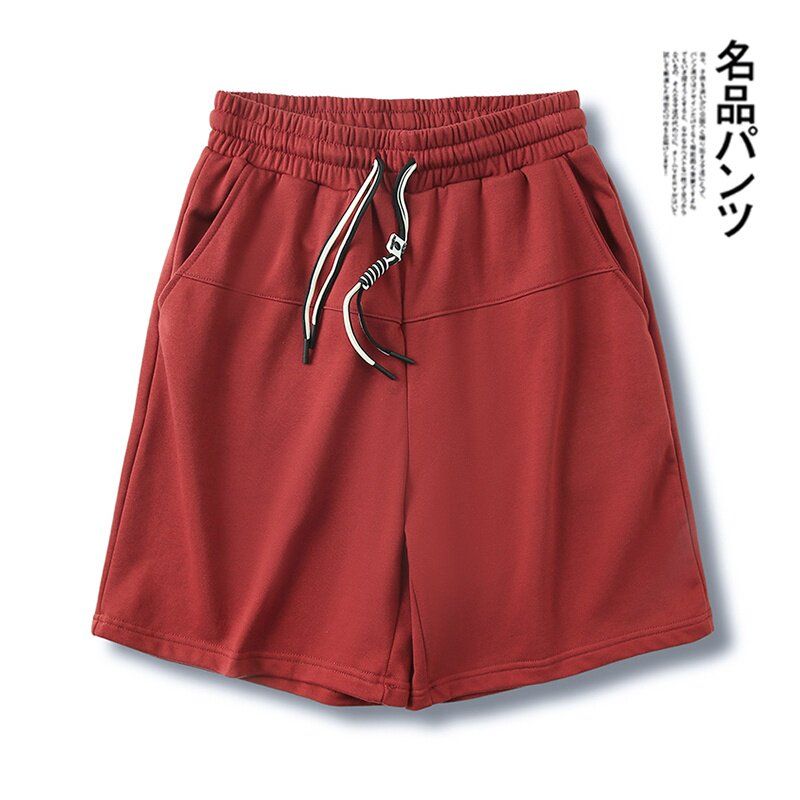 Men's Summer Trendy Brand Loose Casual Sports Shorts, Export Surplus for Europe and America, Made of Terry Cotton, Straight-Cut Five-Point Shorts