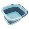 Foldable Foot Tub Portable Silicone Foot Massage Bath Bucket Household Foot Spa Basin Blue