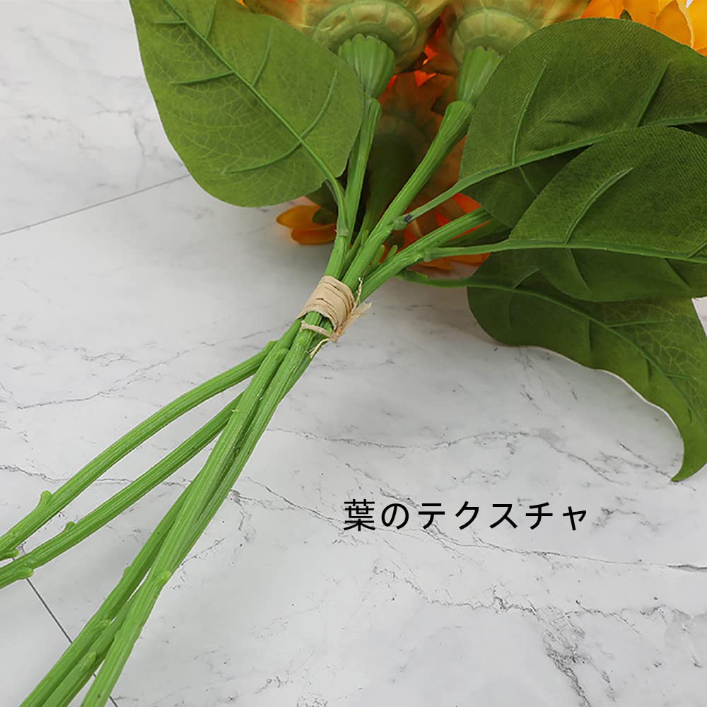 Desikaky Artificial Flowers Sunflower Silk Flower Bouquet 5 Heads 5 Pieces Artificial Potted Plant Bouquet Never Withers Flowers No Care Required