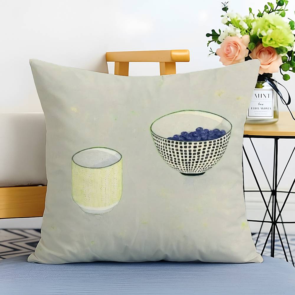 Abstract Simple Life Art Pattern Pillow Case Printed Brushed Fleece Pillow Baby Skin-Touch Eco-Friendly Dye-Sublimat
