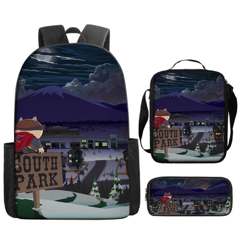 South Park Backpack Student Bag South Park Backpack Cartoon Satchel Pencil Case