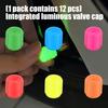 Corrosion Resistant Rubber Valves Stem Covers Caps Glow at Night for Bike Truck Automotive Safety on Cars Motorcycles