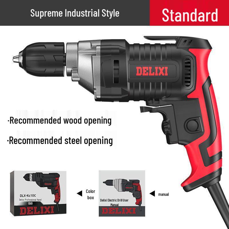 Delixi Handheld 220V Multi-Function Electric Drill and Screwdriver
