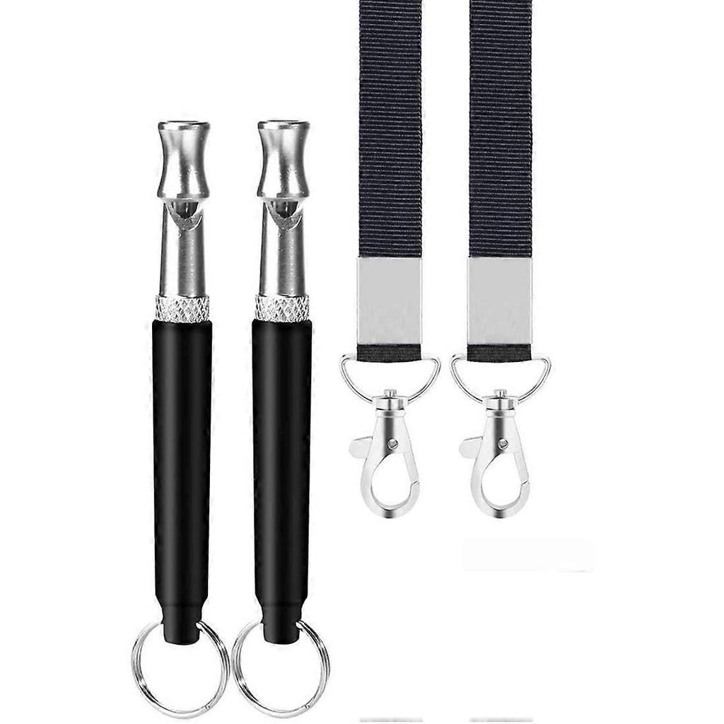 2 Bucăți Fluier Ultrasonic pentru Câini Stop Lătrat cu Ton Reglabil Fluier Ultrasonic Mut pentru Antrenament Câini cu Șnur