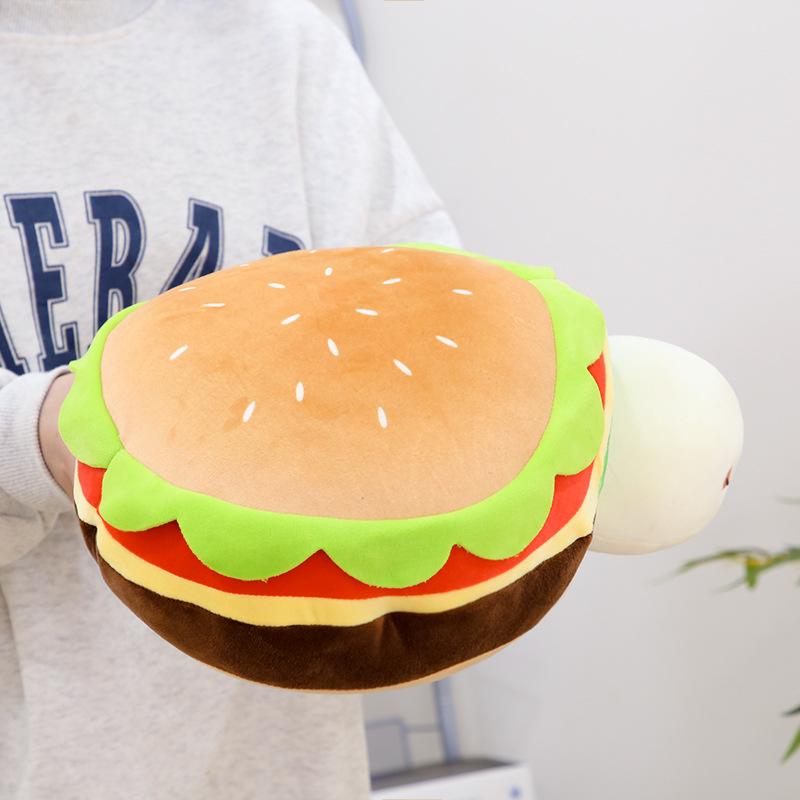 Seth Dudu Flips the Burger Little Turtle Doll Into a Little Turtle Plush Toy To Soothe the Cute Sleeping Throw Pillow