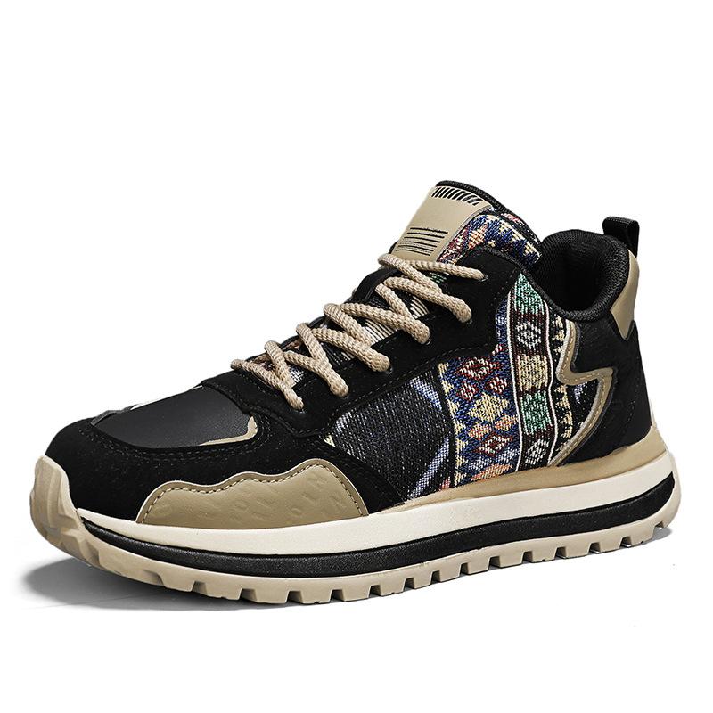 

High-top men s shoes autumn and winter outdoor hiking non-slip platform sports casual shoes personalized teen dad trendy shoes men 39