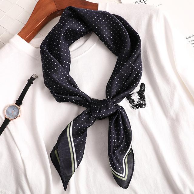 70*70cm Fashion Handkerchief Neck Scarf For Women Small Shawl Silk Satin Hair Scarfs Female Square Headband Bandana Head Scarves