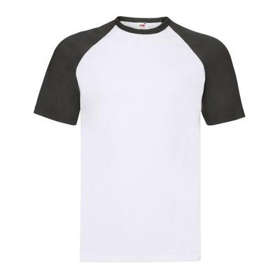 FRUIT OF THE LOOM Unisex Adult Contrast Panel Baseball T-Shirt