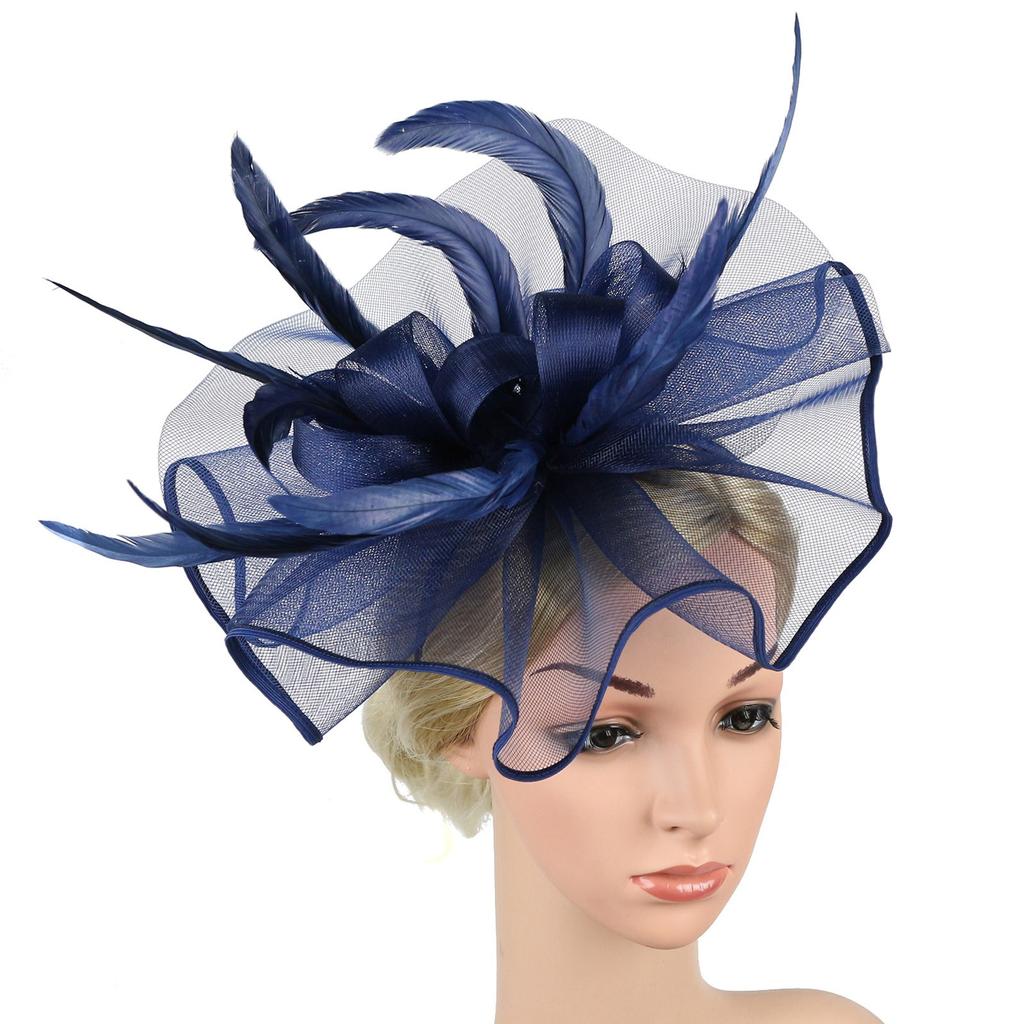Hair Head Bands Hats For Women Headwear Church Feather Clip Fascinators Hat Wedding Party Cap For Non Slip Head Bands