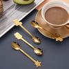 Christmas Spoon 4 Piece Stainless Steel Spoon Christmas Tableware Set Coffee Tea Dessert Soup