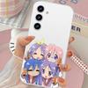 Kawaii Anime L-Lucky Star HD Clear Transparent Phone Case For Samsung Galaxy A52,A12,A51,S24,S23,S22ULTRA,S21 Edge,S20LITE,Plus,