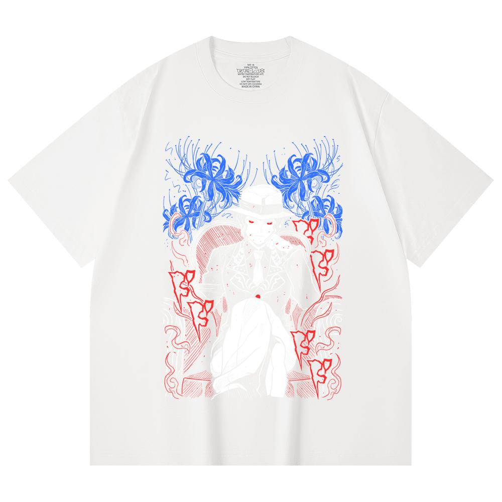 230 Gsm 100% Cotton Demon Slayer V38 Muzan Print Unisex Heavy Cotton T Shirt