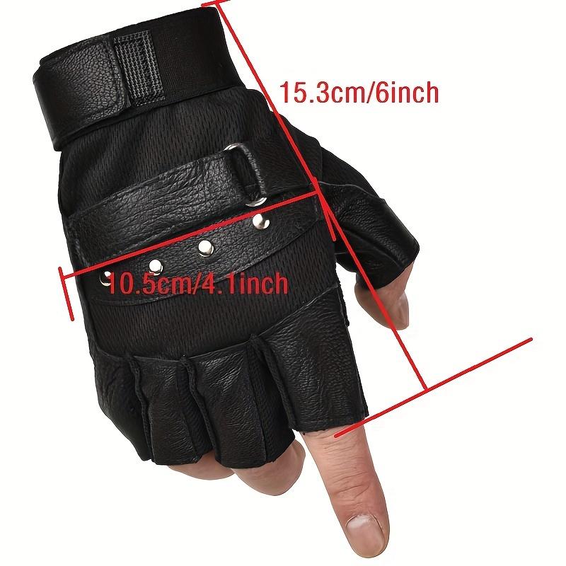 Authentic Leather Half-Finger Gloves for Both Men And Women Ideal for Weightlifting And Fitness - Breathable And Non-Slip