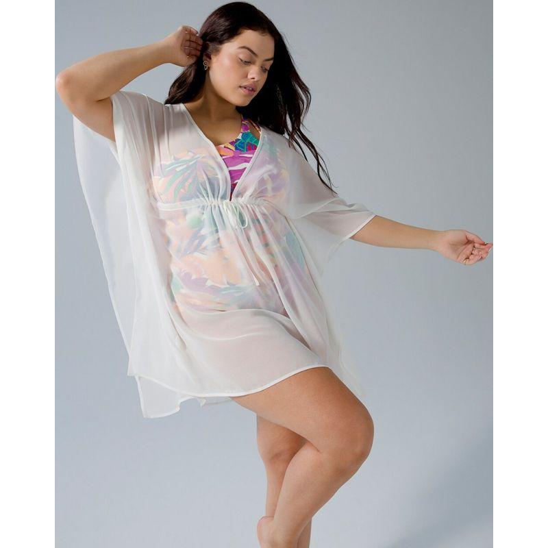 

Soma Американский Дорогой Бренд Купальник Уличный Элегантный Подвеска Полупроницаемый Пояс Шаль Халат Beach White XL/XXL