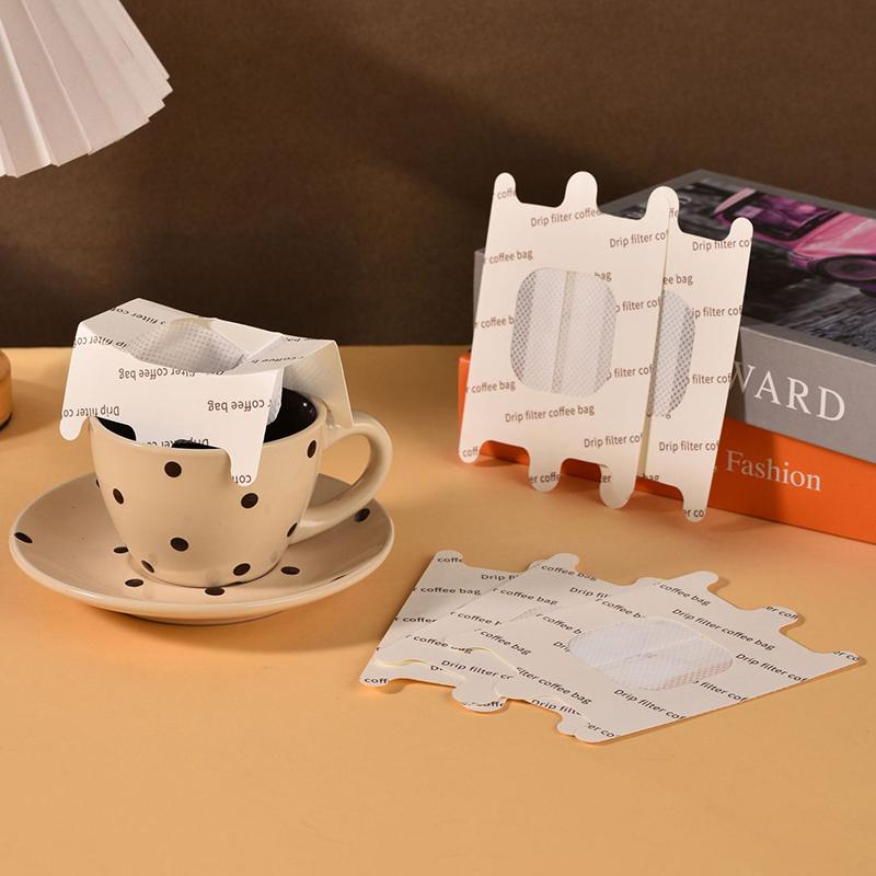 30/50/100Pc Coffee Filters Disposable Coffee Fliter Bags Portable Hanging Ear Style Filters Eco-Friendly Paper Bag Coffee Making