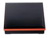 Wakaizumi Square Bento Box with Striped Black with Vermilion Main Body Type B Sold Lacquerware, A-size 10-inch Pattern, Rim, (divider Separately)