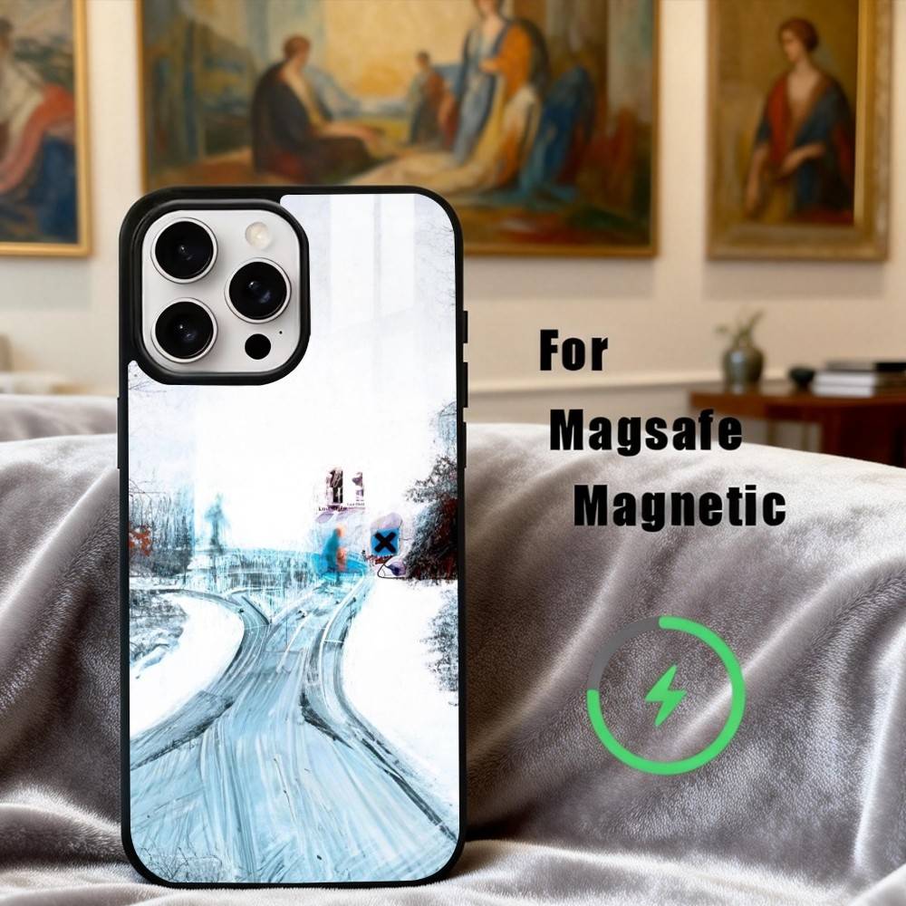 Alternative R-Radiohead -D band Phone Case For iPhone17,16,15,14,13,12,11 Plus,Pro Max Magnetic For Magsafe Wireless Charging