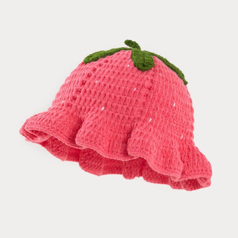 Women Knitted Hats New Cartoon Cute Handcrafted Animal Bucket Hats Autumn Winter 2025 Women's Warm Cold-proof Thicken Caps