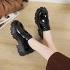 Lace-up Small Leather Shoes Women's New Spring Student Retro Platform Single Shoes Small Muffin Shoes Women
