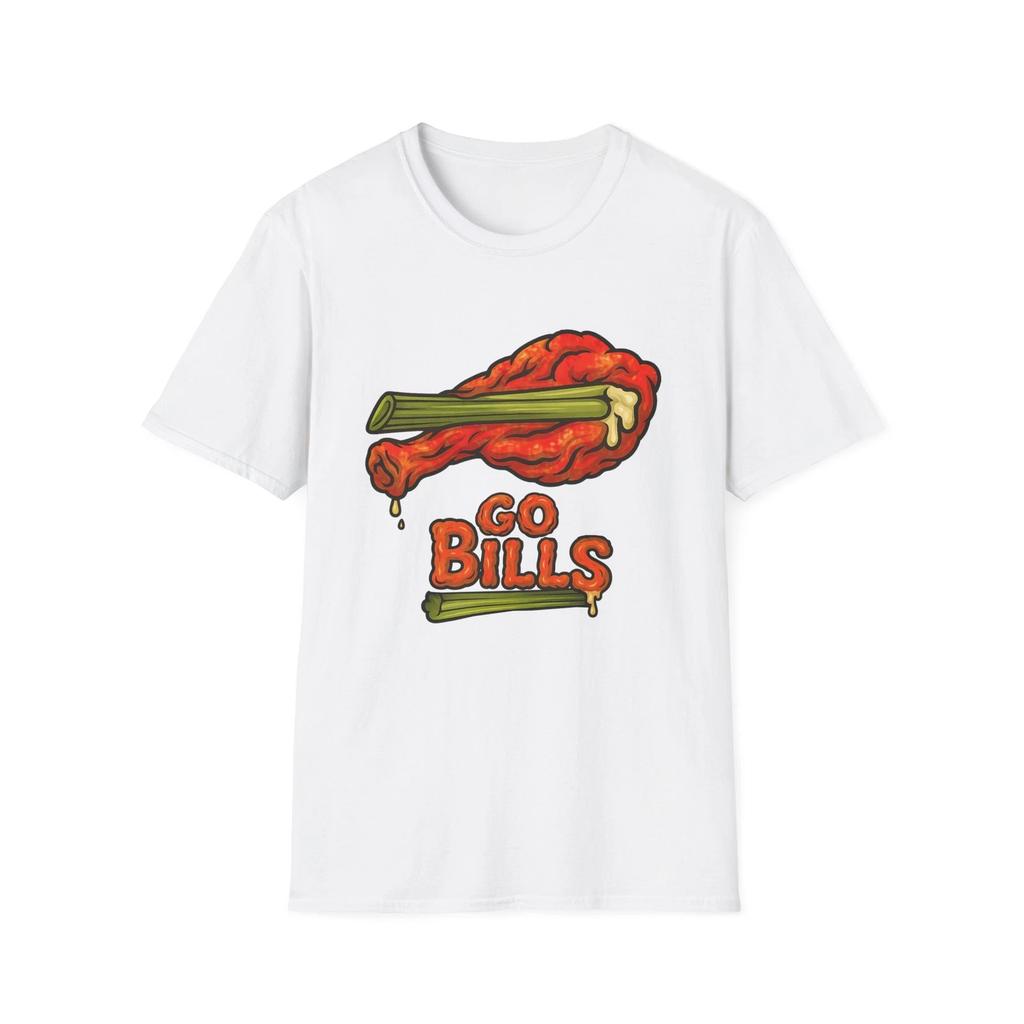 Herren- und Damen-T-Shirts Buffalo Bills Chicken Wing Logo T-Shirt, Unisex Tee,