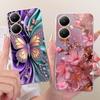 For Vivo Y27 4G Case V2249 Luxury Flower Butterfly Painted Cover Soft Slim Phone Case For Vivo Y27s Y 27 s VivoY27 5G V2302 Bags