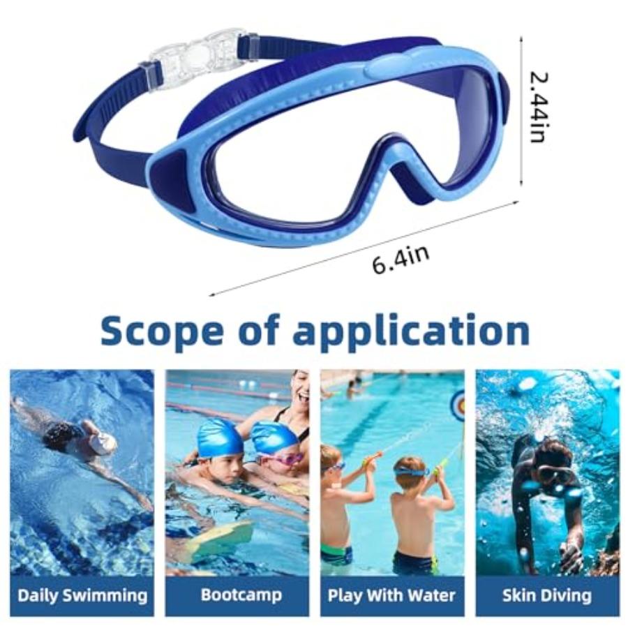 Goggles For Swimming 4-7, Swim Goggles, 2 Pack Goggles For 6-14, UV Protection Anti- Googles, Goggles For 3-6 For Boys Girls Yo
