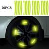 20pcs Universal Car Stickers Auto Moto Decor Car Motorcycle Bike Wheel Reflective Strips Hub Stickers Night Driving Wheel