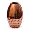 Gold Iron Vase – 11 Inches, Handcrafted Decorative Vase with Hammered Honeycomb Texture, Modern Flower Vase