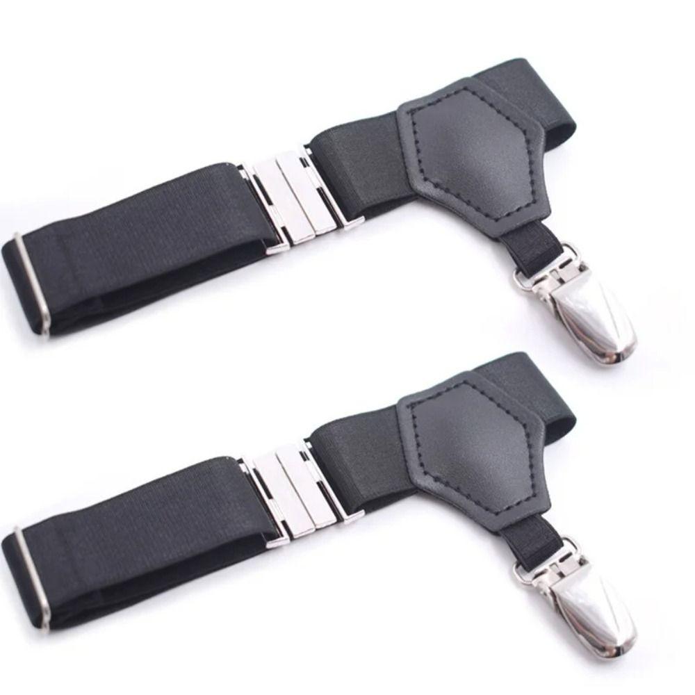 1 Pair Adjustable Garter Holder Non-slip Clip Garters Suspenders Leg Suspenders  Women Men