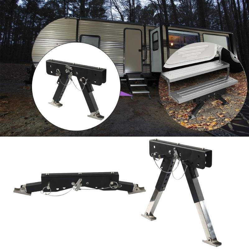 Foldable Step Stabilizer 2.8-11.3in Adjustable Step Stabilizer Support Stabilizer for Campers Trailer Easy Installation