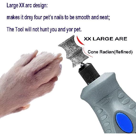 Diamond Dremel Dog Nail Grinder Bits for Rotary Tool-1/8'' Dremel Dog Nail Grinder Attachment-Pet Nail Grinder Bit Work for Animals Nail Care 2-Pack