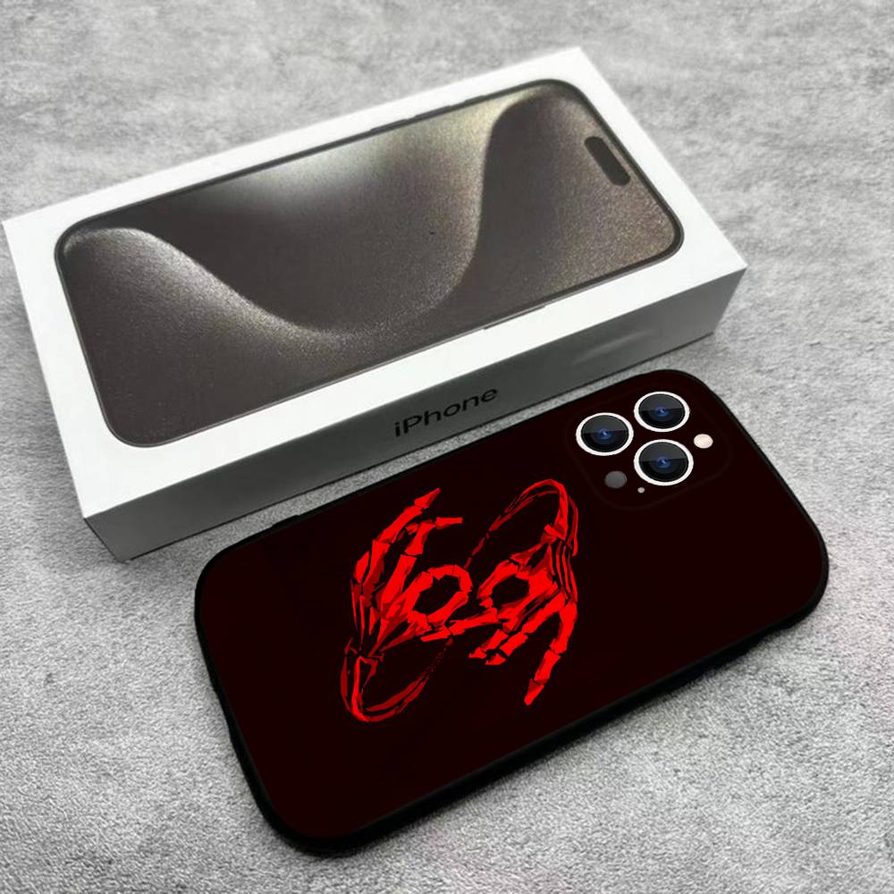 Band K-Korn Phone Case For iPhone 17,16,15,14,13,12,Pro,Max,Plus,E,SE4,Air,Mini Black Soft Box