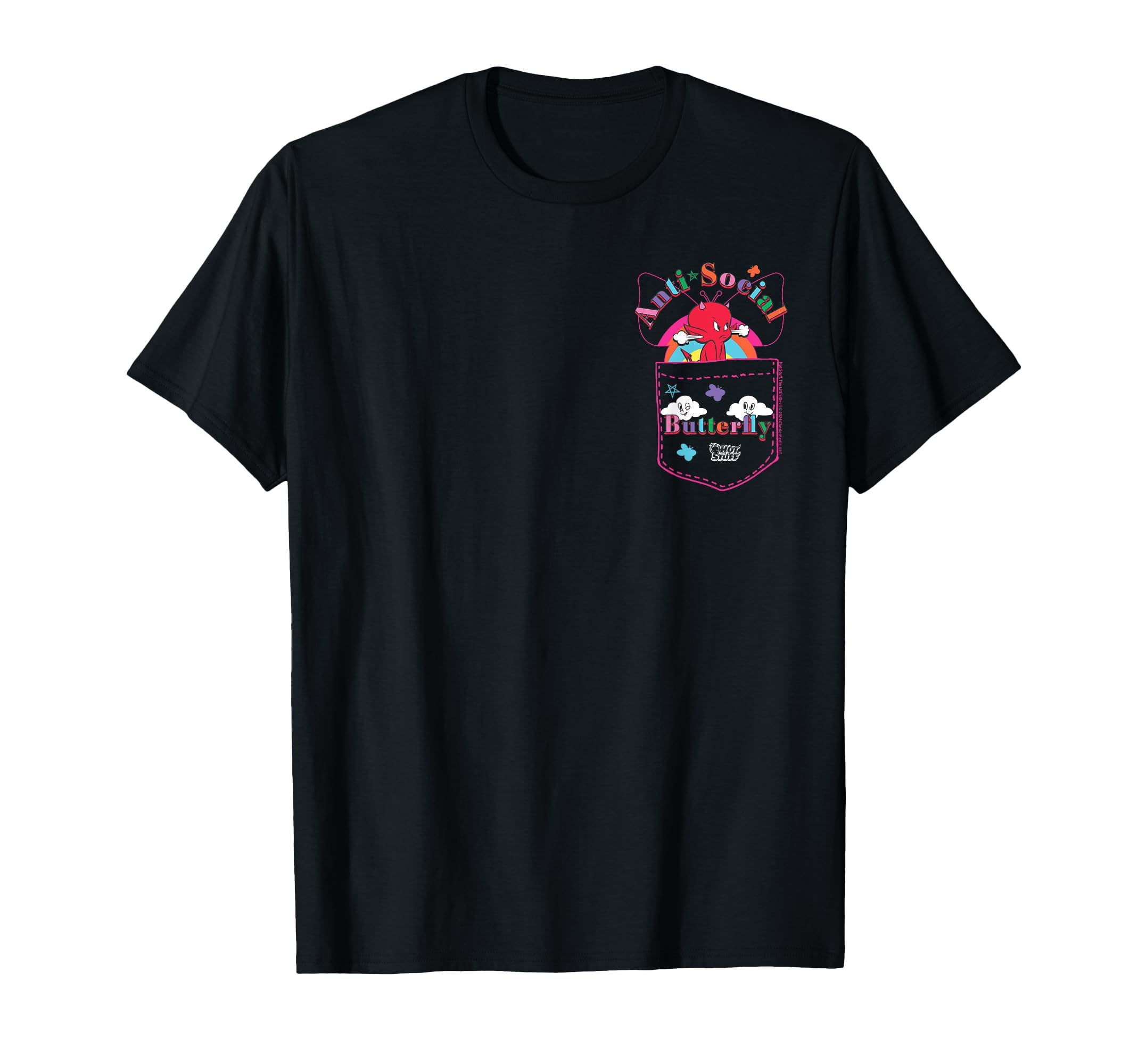 

Hot Stuff Little Devil Antisocial Butterfly Pocket Hit T-Shirt