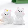 Yousheng 3 Pcs Mini Dog Figurines Cartoon Resin Dog Miniature Figures Little Puppy Statue for Cake Toppers Fairy Garden DIY Crafts