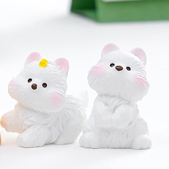 Yousheng 3 Pcs Mini Dog Figurines Cartoon Resin Dog Miniature Figures Little Puppy Statue for Cake Toppers Fairy Garden DIY Crafts