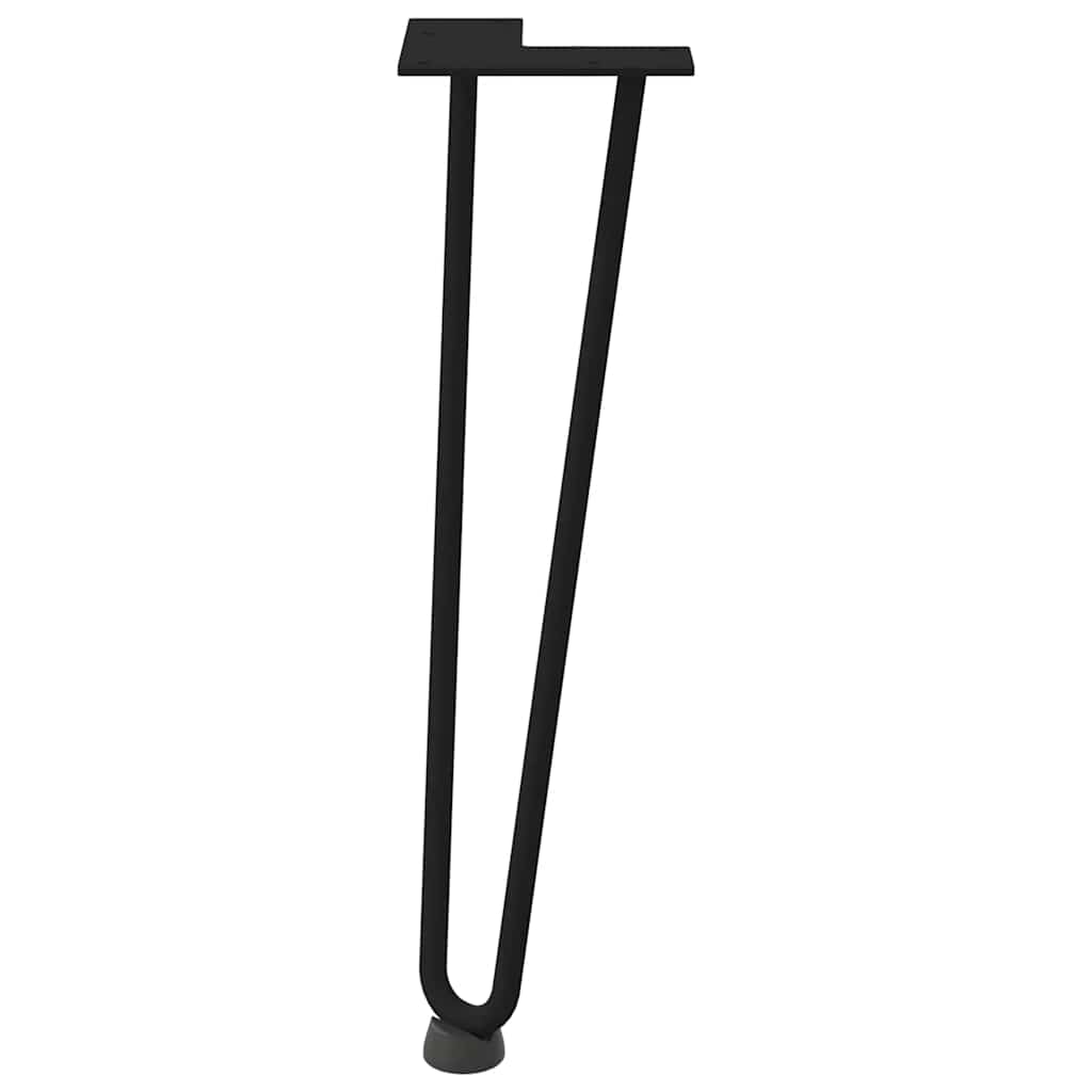 Vidaxl Nogi Do Stołu Hairpin, 4 Szt., Czarne, 42 Cm, Lita Stal