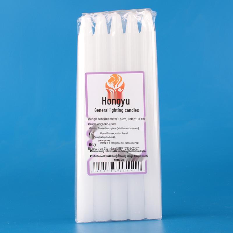 Smokeless Deodorizing White Candles for Power Outages and Buddha Offerings