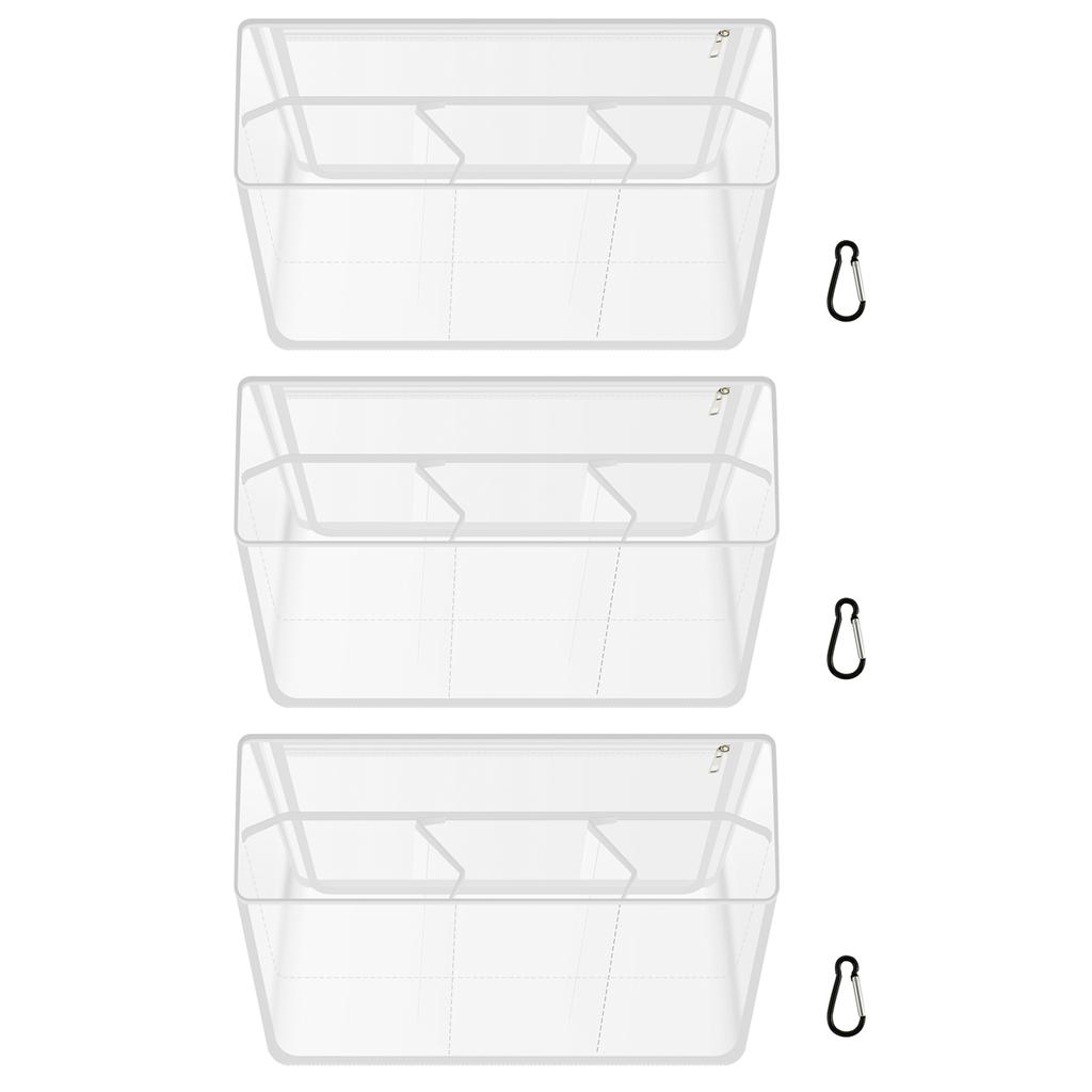 1/2/3Pcs Clear Beach Bag Trendy Organizer Waterproof Insert Divider Pouch PVC Transparent Storage Ladies Tote Accessories